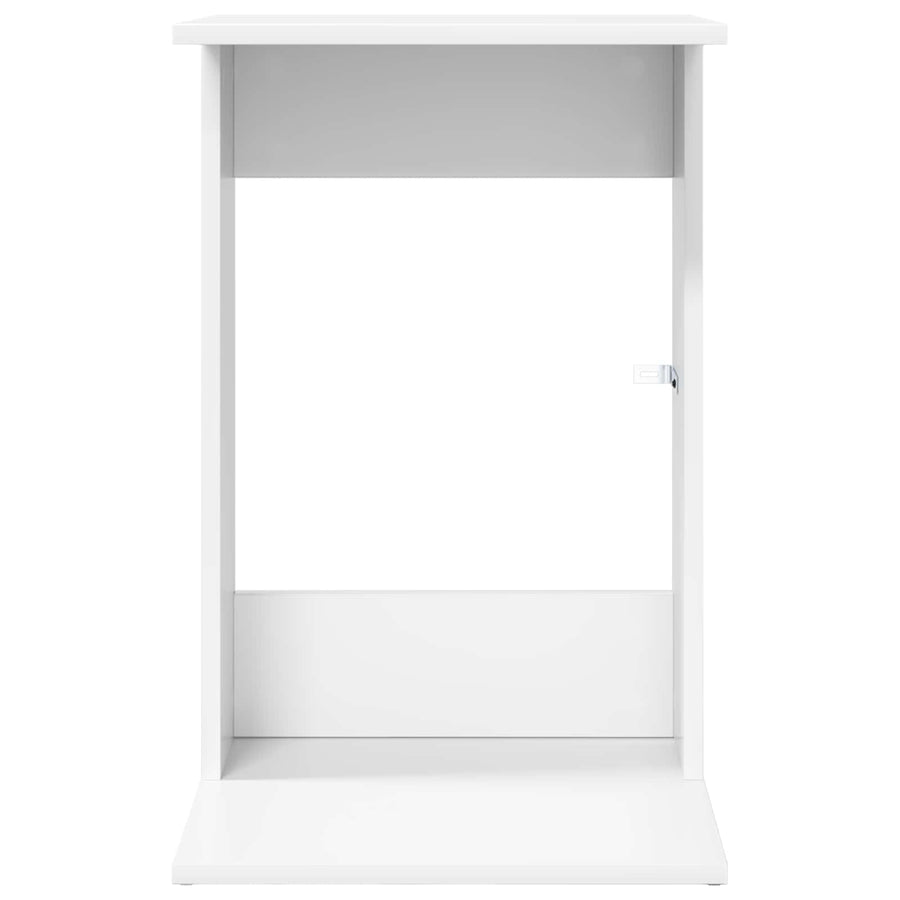 Bijzettafel Wit 40 x 38 x 62,5 cm Bewerkt hout