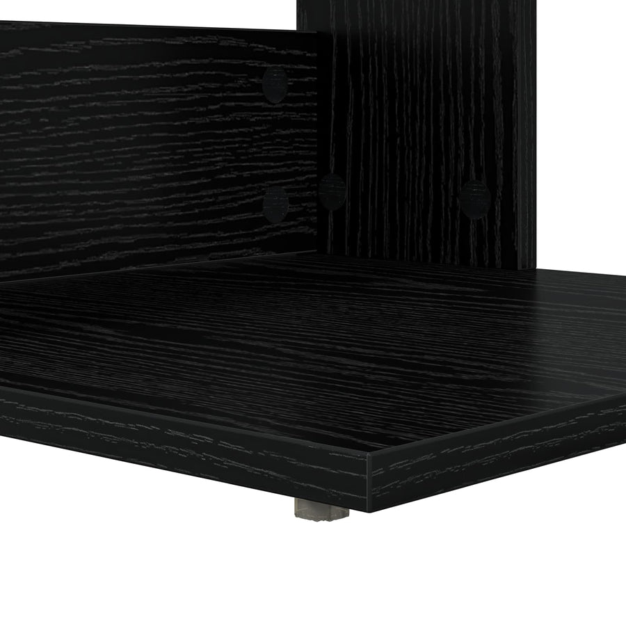 Bijzettafel Zwart Eiken 40 x 38 x 62,5 cm Bewerkt hout