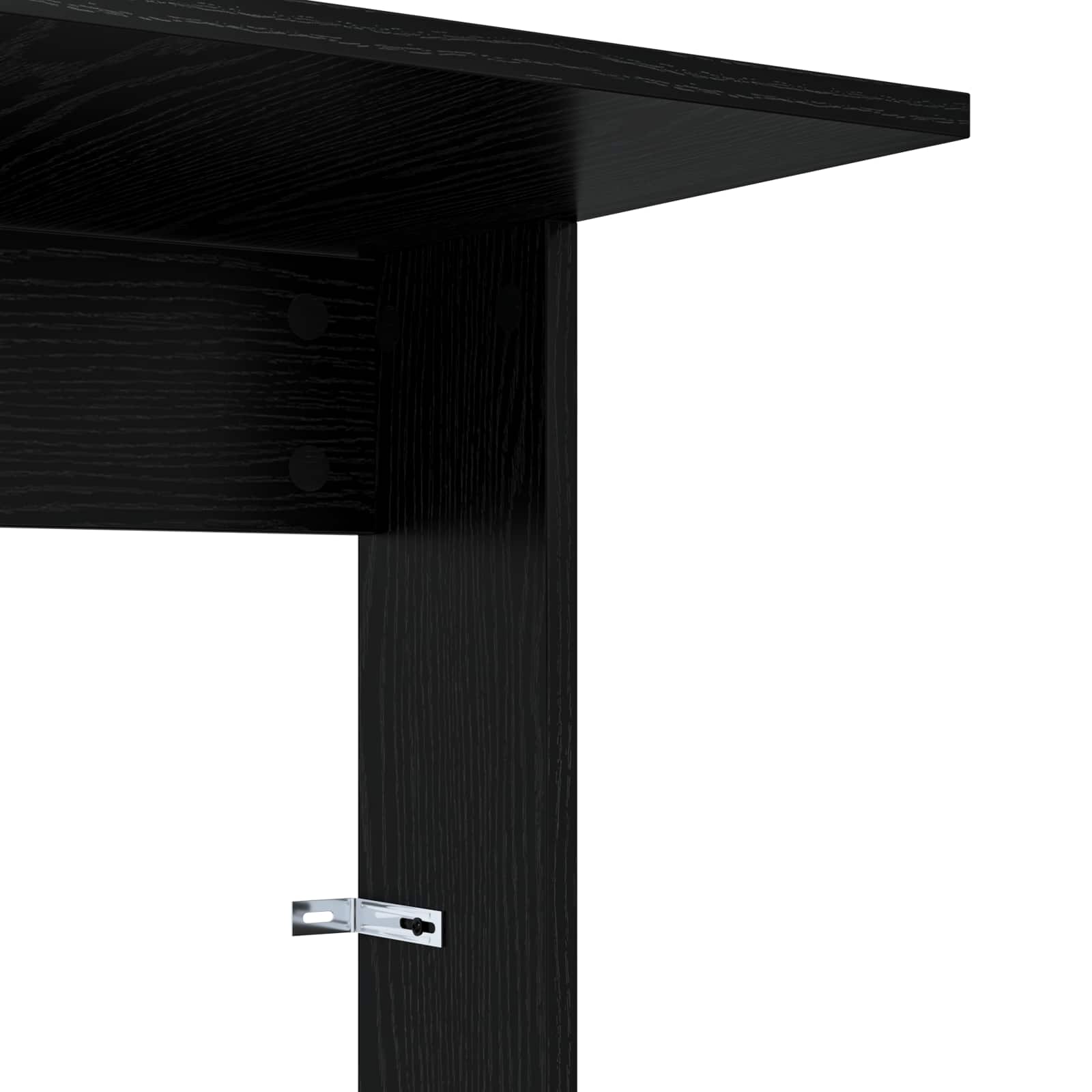 Bijzettafel Zwart Eiken 40 x 38 x 62,5 cm Bewerkt hout