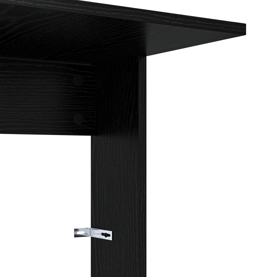 Bijzettafel Zwart Eiken 40 x 38 x 62,5 cm Bewerkt hout
