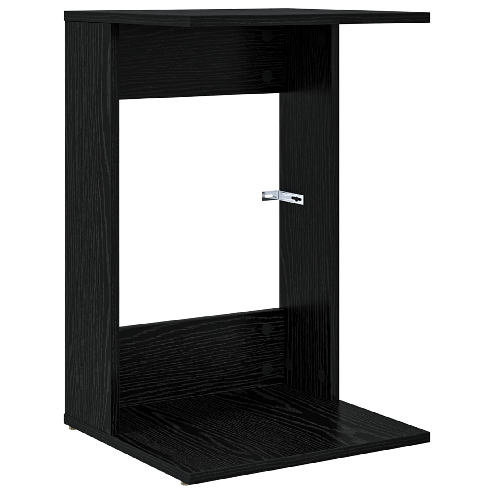 Bijzettafel Zwart Eiken 40 x 38 x 62,5 cm Bewerkt hout