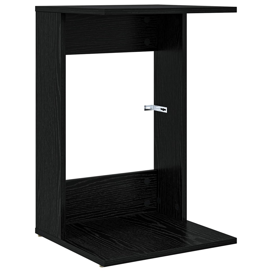 Bijzettafel Zwart Eiken 40 x 38 x 62,5 cm Bewerkt hout