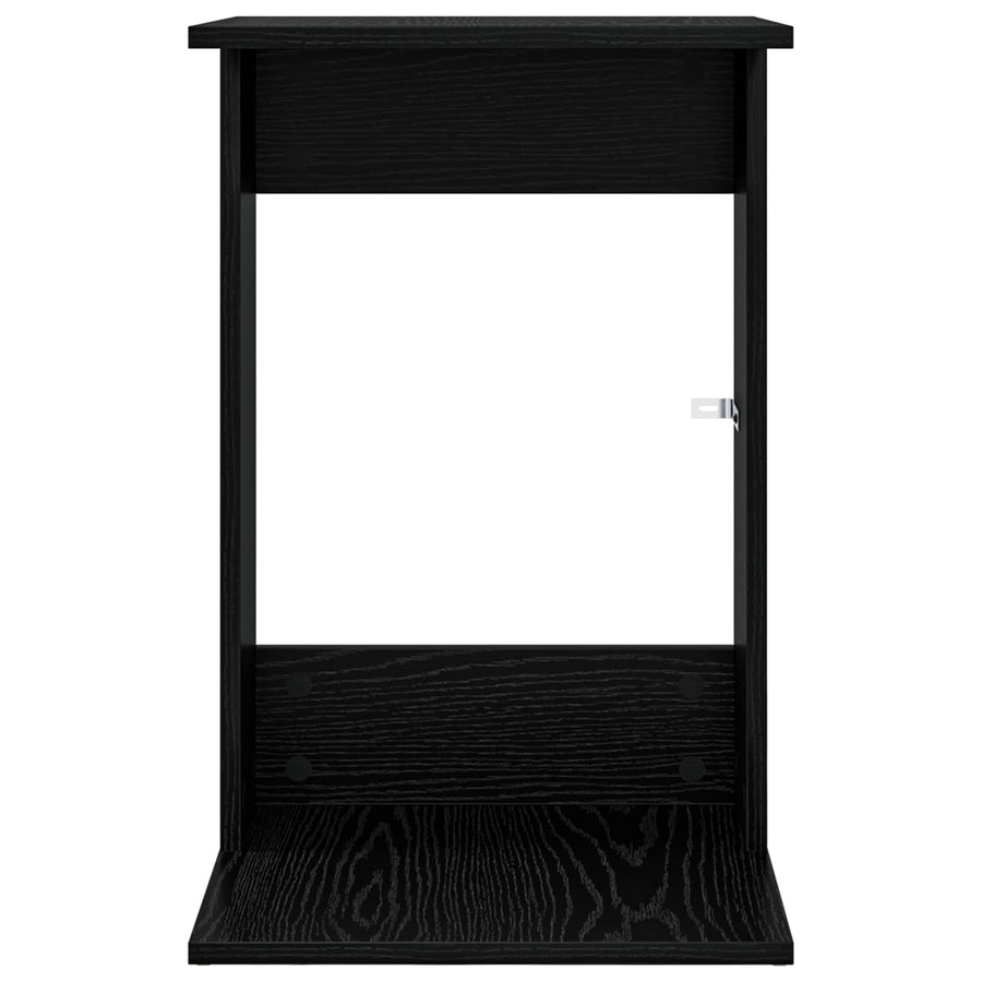 Bijzettafel Zwart Eiken 40 x 38 x 62,5 cm Bewerkt hout
