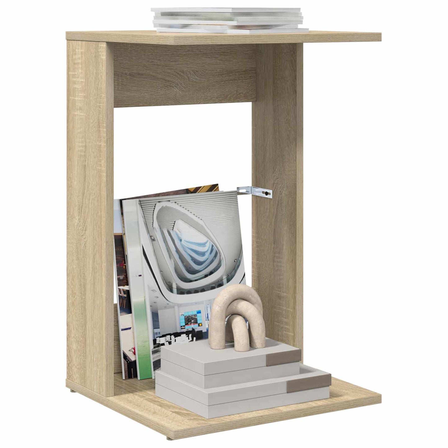 Bijzettafel Sonoma Eiken 40 x 38 x 62,5 cm Bewerkt hout
