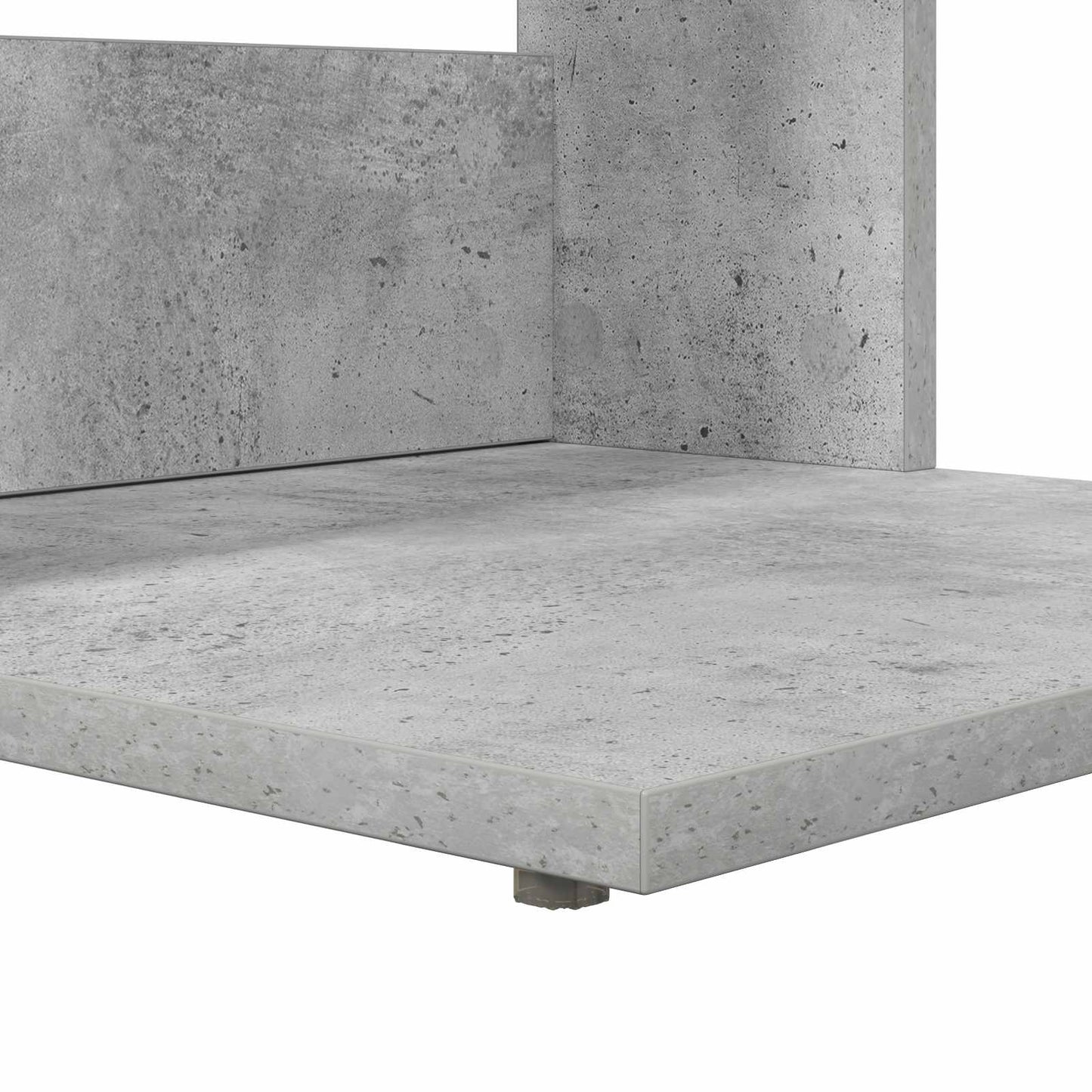 Bijzettafel Beton Grijs 40 x 38 x 62,5 cm Bewerkt hout