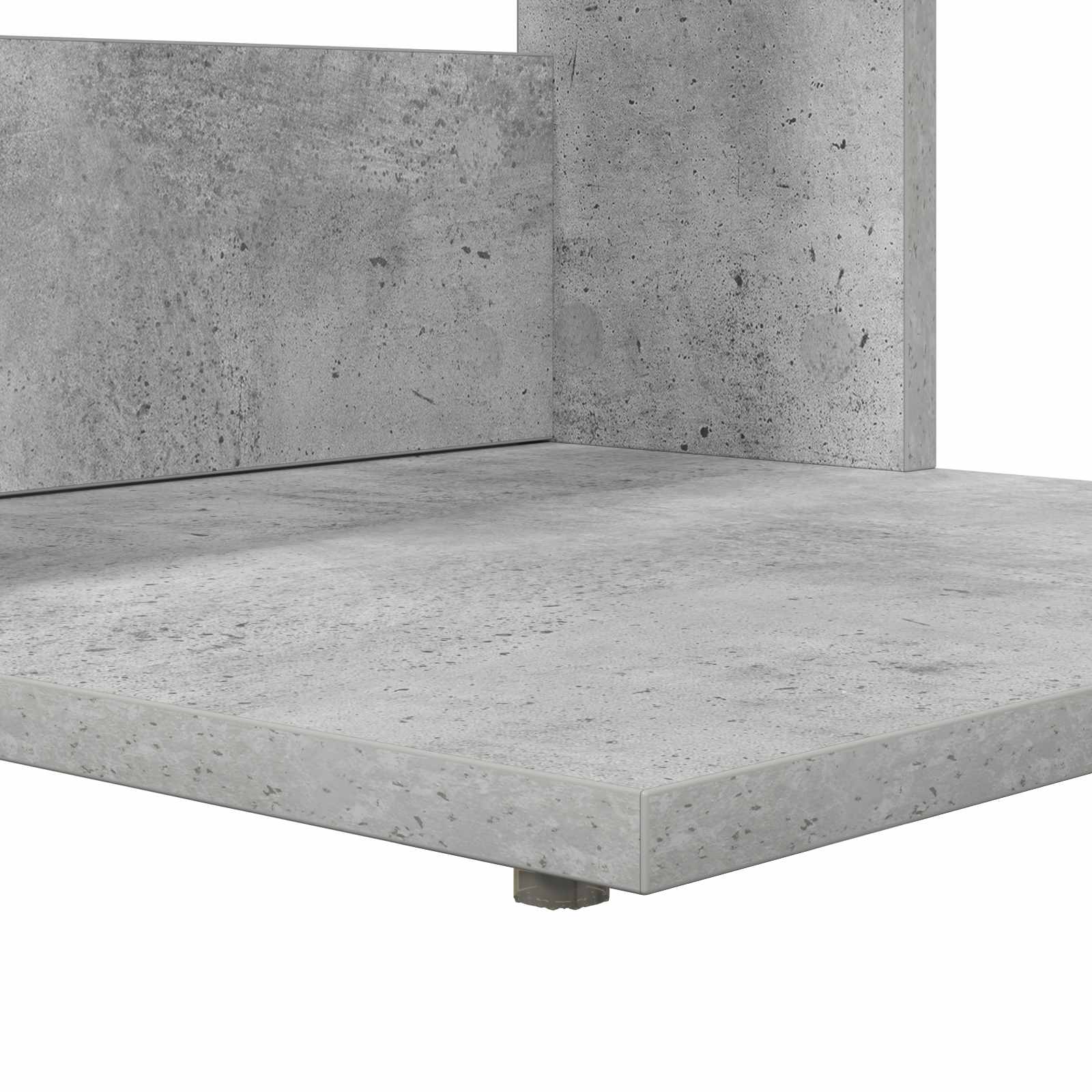Bijzettafel Beton Grijs 40 x 38 x 62,5 cm Bewerkt hout