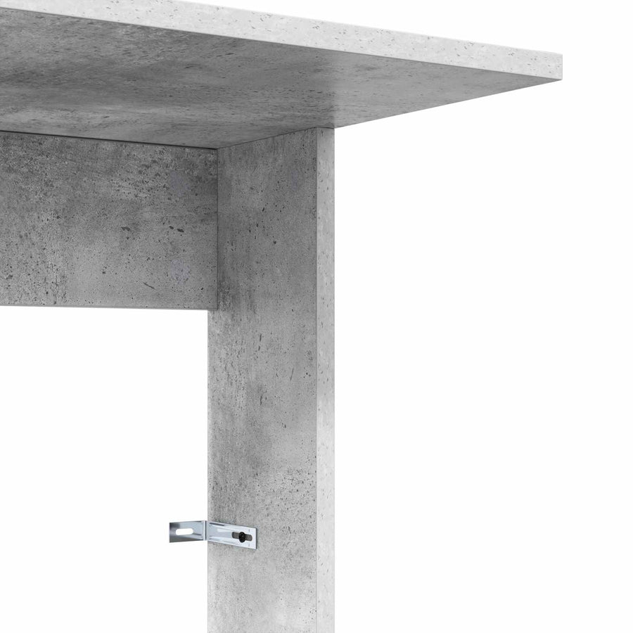 Bijzettafel Beton Grijs 40 x 38 x 62,5 cm Bewerkt hout
