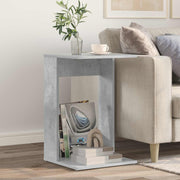 Bijzettafel beton grijs 40x38x62,5 cm bewerkt hout