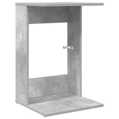 Bijzettafel Beton Grijs 40 x 38 x 62,5 cm Bewerkt hout