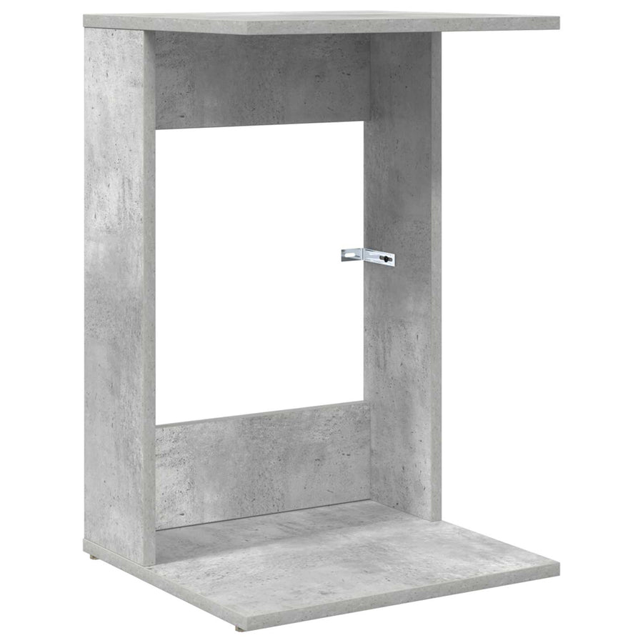 Bijzettafel Beton Grijs 40 x 38 x 62,5 cm Bewerkt hout