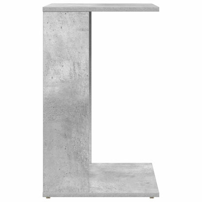 Bijzettafel Beton Grijs 40 x 38 x 62,5 cm Bewerkt hout