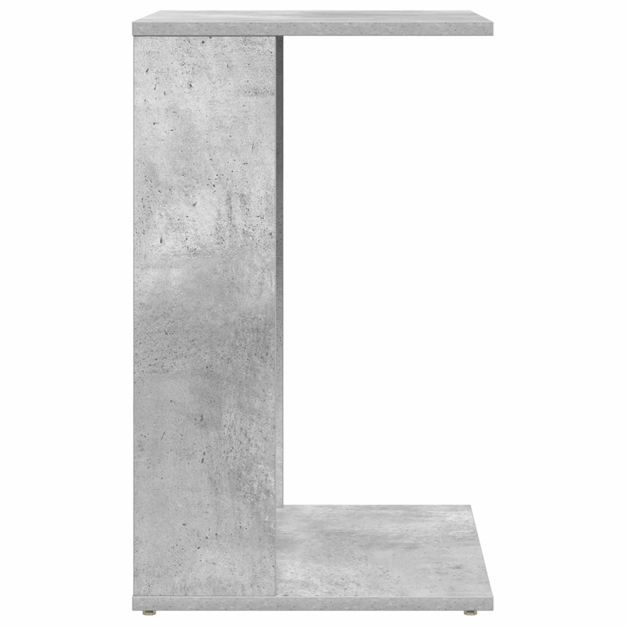 Bijzettafel Beton Grijs 40 x 38 x 62,5 cm Bewerkt hout