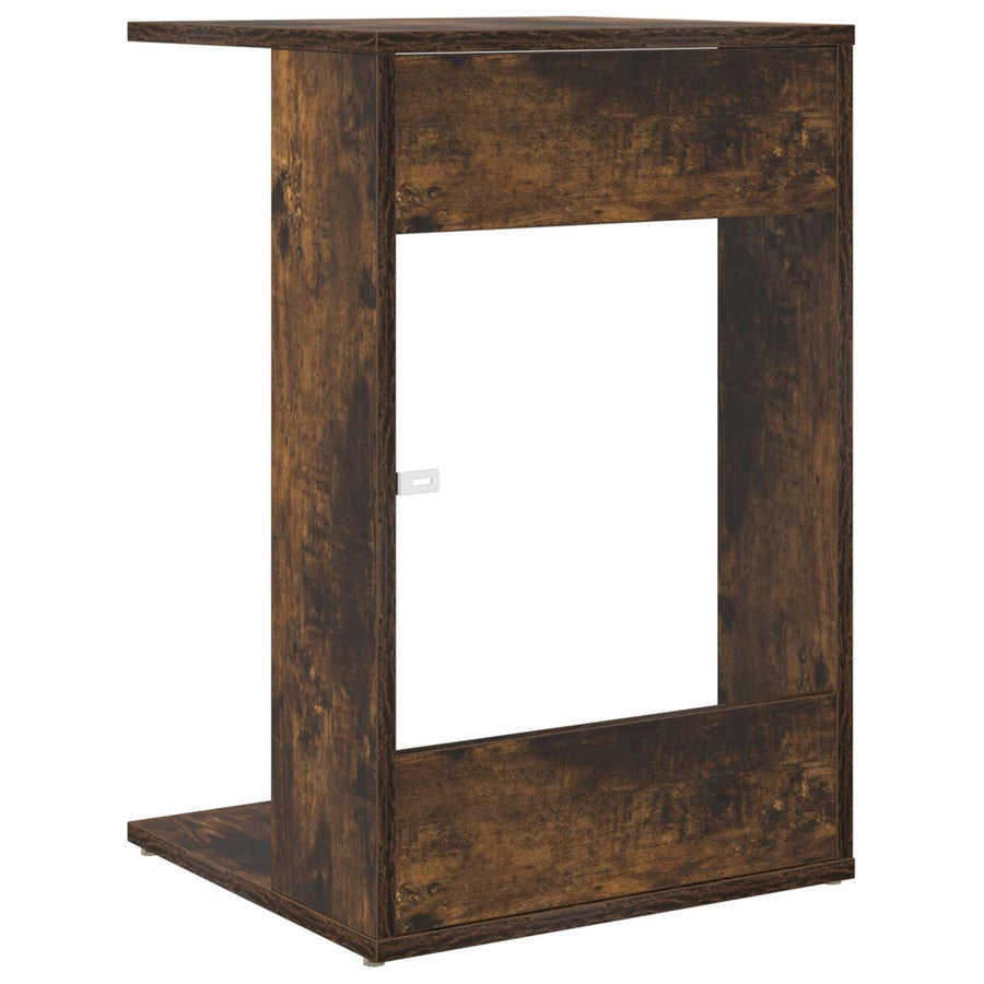 Bijzettafel Gerookt eiken 40 x 38 x 62,5 cm Bewerkt hout