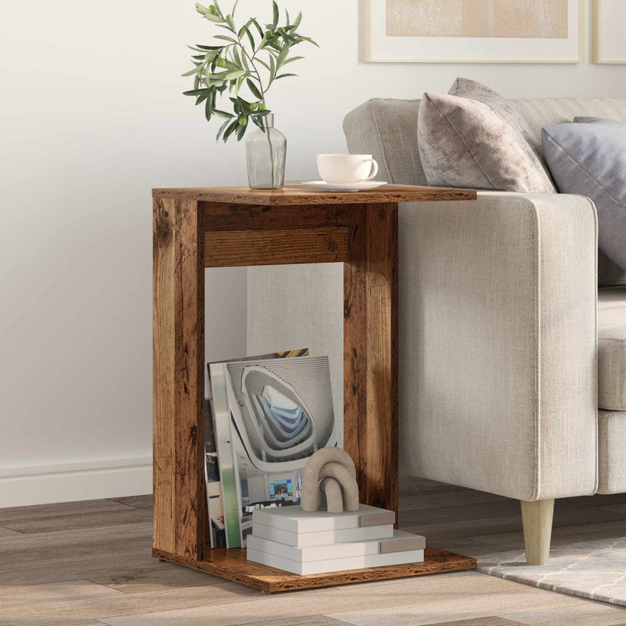 Bijzettafel Oudhout 40 x 38 x 62,5 cm Bewerkt hout