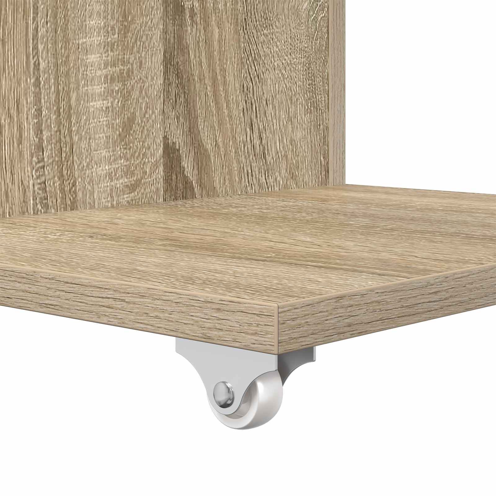 Bijzettafel met wiel Sonoma Eiken 40 x 35 x 60 cm Bewerkt hout