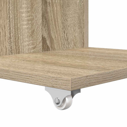 Bijzettafel met wiel Sonoma Eiken 40 x 35 x 60 cm Bewerkt hout