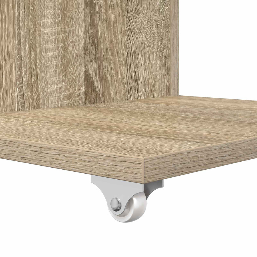Bijzettafel met wiel Sonoma Eiken 40 x 35 x 60 cm Bewerkt hout