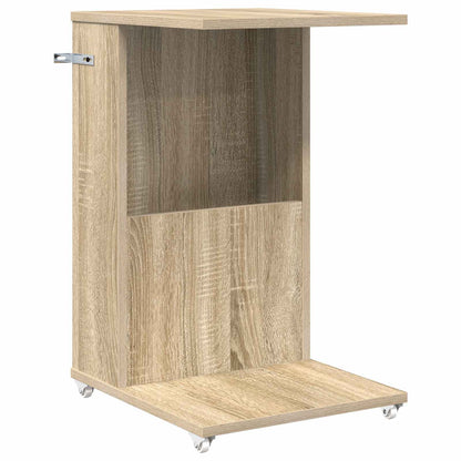 Bijzettafel met wiel Sonoma Eiken 40 x 35 x 60 cm Bewerkt hout
