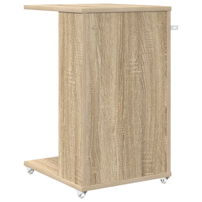 Bijzettafel met wiel Sonoma Eiken 40 x 35 x 60 cm Bewerkt hout