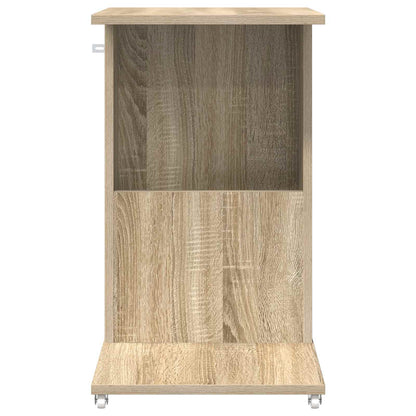 Bijzettafel met wiel Sonoma Eiken 40 x 35 x 60 cm Bewerkt hout