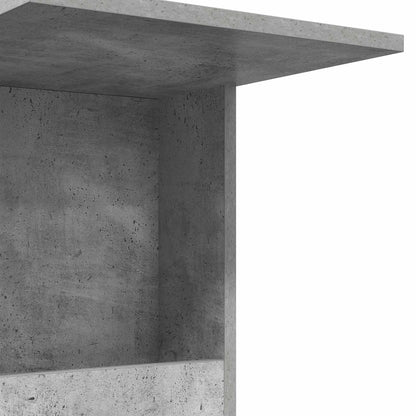 Bijzettafel met wiel Beton Grijs 40 x 35 x 60 cm Bewerkt hout