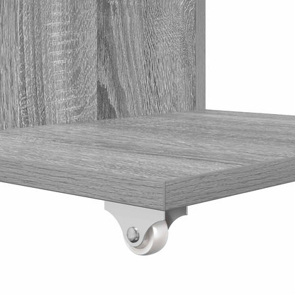 Bijzettafel met wiel Grijs Sonoma 40 x 35 x 60 cm Bewerkt hout