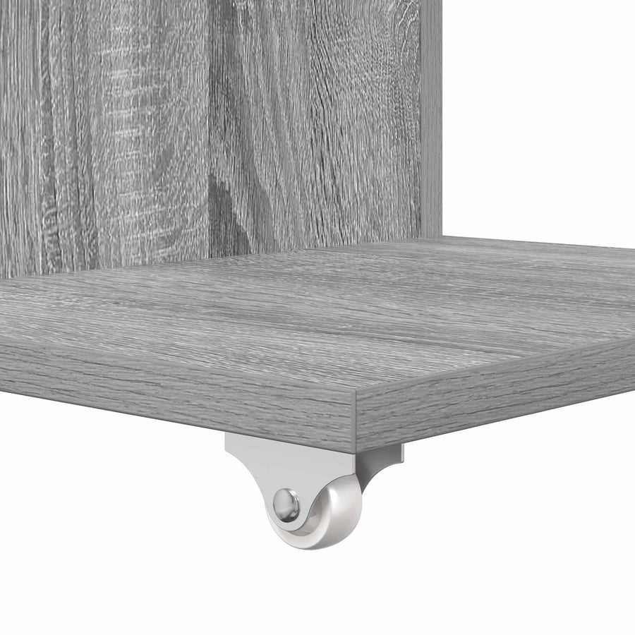 Bijzettafel met wiel Grijs Sonoma 40 x 35 x 60 cm Bewerkt hout