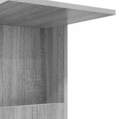 Bijzettafel met wiel Grijs Sonoma 40 x 35 x 60 cm Bewerkt hout