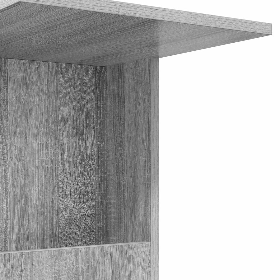 Bijzettafel met wiel Grijs Sonoma 40 x 35 x 60 cm Bewerkt hout