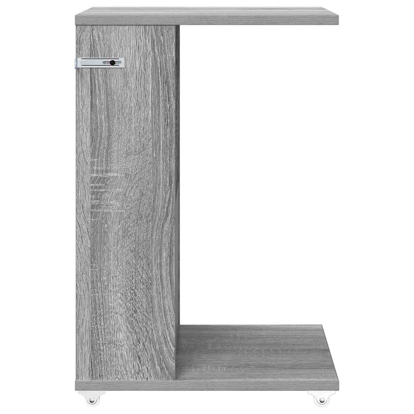 Bijzettafel met wiel Grijs Sonoma 40 x 35 x 60 cm Bewerkt hout