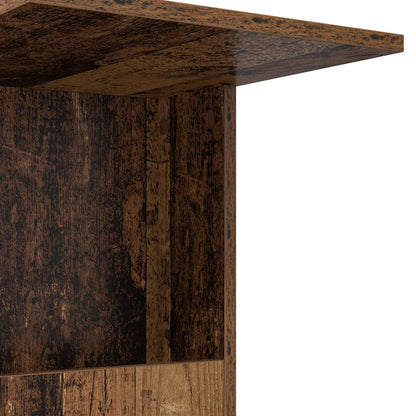 Bijzettafel met wiel Oudhout 40 x 35 x 60 cm Bewerkt hout