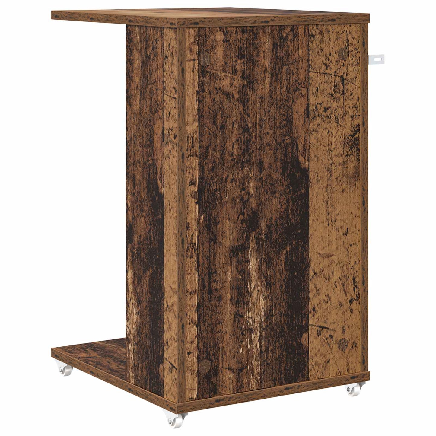 Bijzettafel met wiel Oudhout 40 x 35 x 60 cm Bewerkt hout