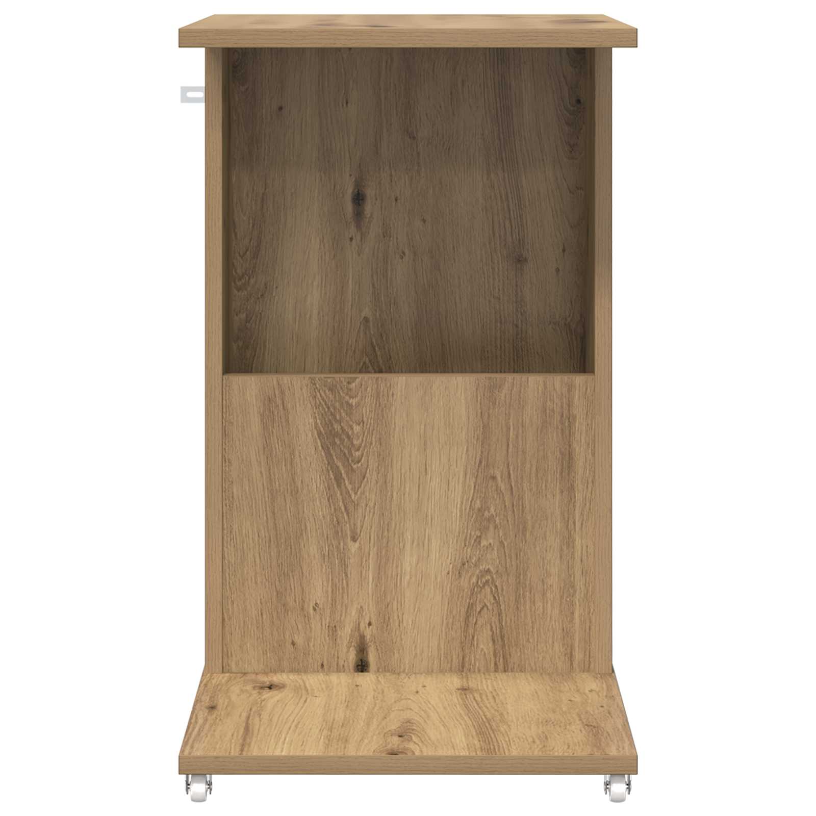 Bijzettafel met wiel Artisan Eiken 40 x 35 x 60 cm Bewerkt hout