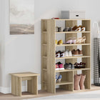 Shoe cabinet with shelf 2 pcs Sonoma Oak Engineered wood