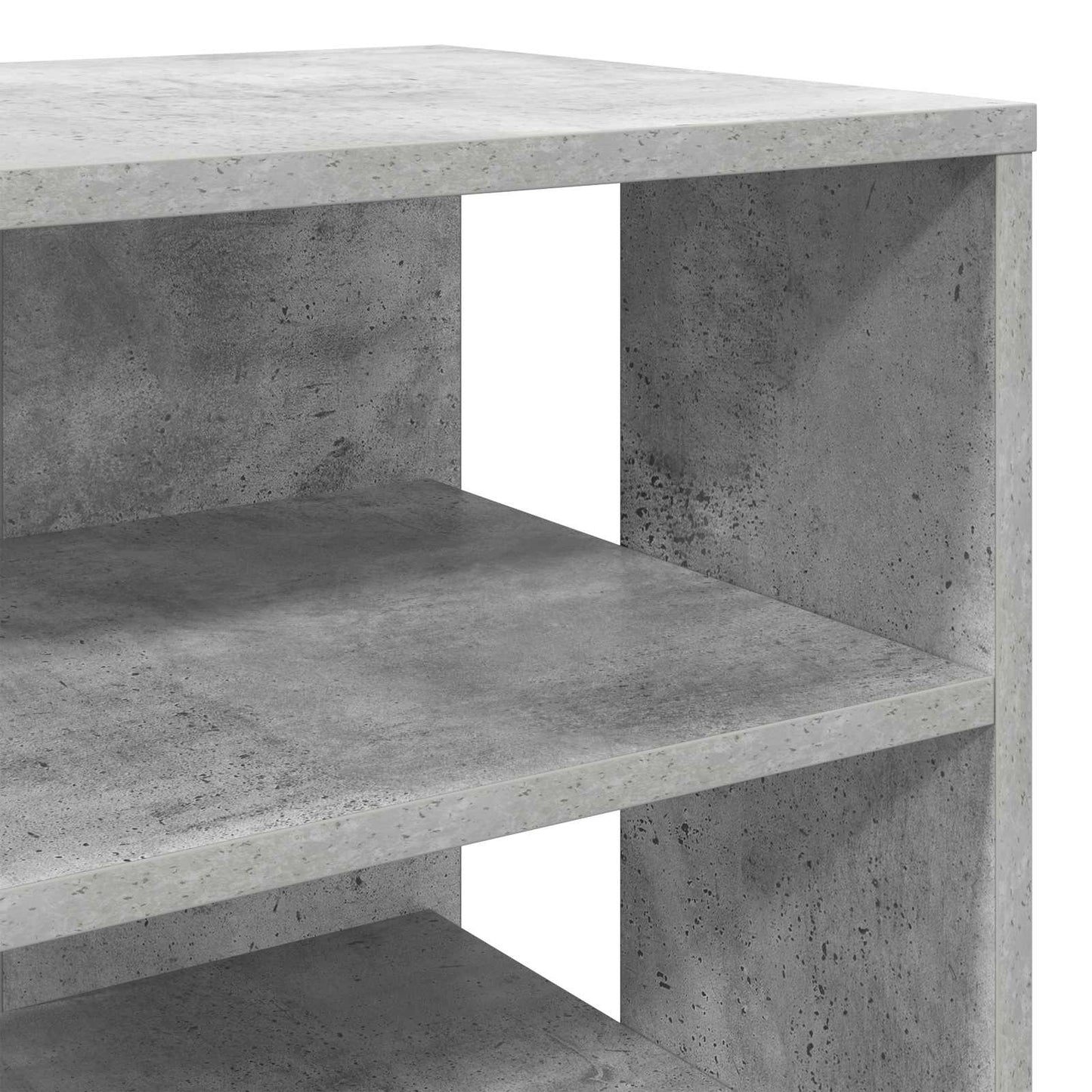Schoenenkast met plank 2 pcs Beton Grijs Bewerkt hout