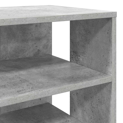Schoenenkast met plank 2 pcs Beton Grijs Bewerkt hout