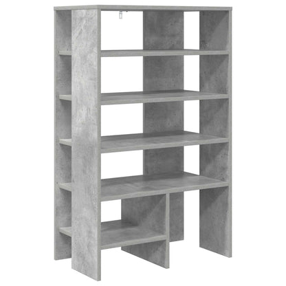 Schoenenkast met plank 2 pcs Beton Grijs Bewerkt hout