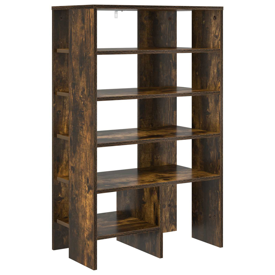 Schoenenkast met plank 2 pcs Gerookt eiken Bewerkt hout
