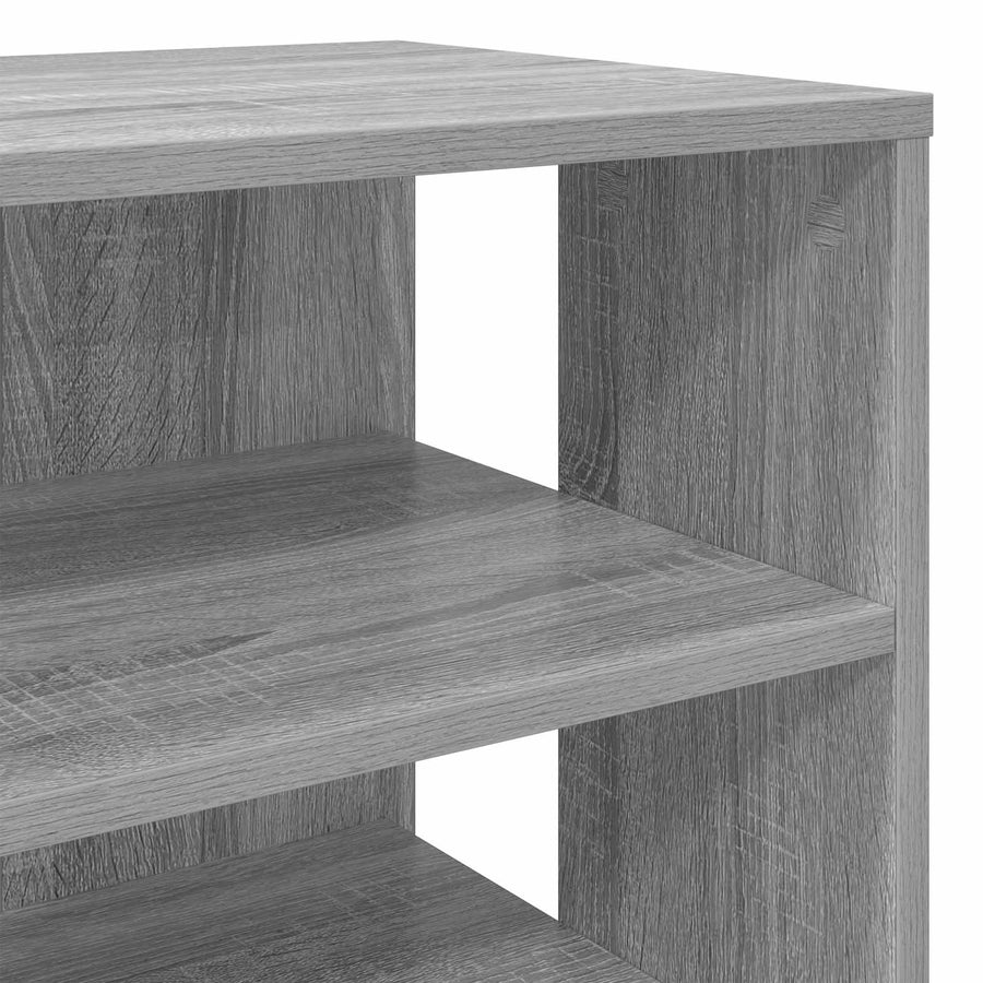 Schoenenkast met plank 2 pcs Grijs Sonoma Bewerkt hout