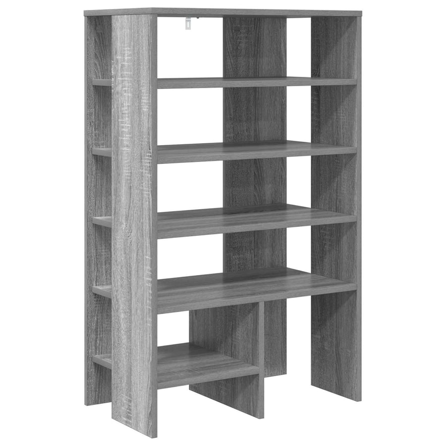 Schoenenkast met plank 2 pcs Grijs Sonoma Bewerkt hout