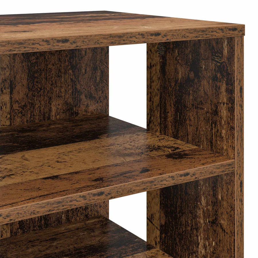 Schoenenkast met plank met opslag 2 pcs Oudhout Bewerkt hout