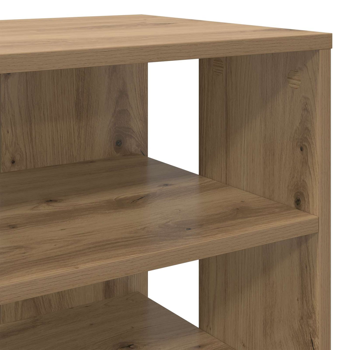 Schoenenkast met plank 2 pcs Artisan Eiken Bewerkt hout