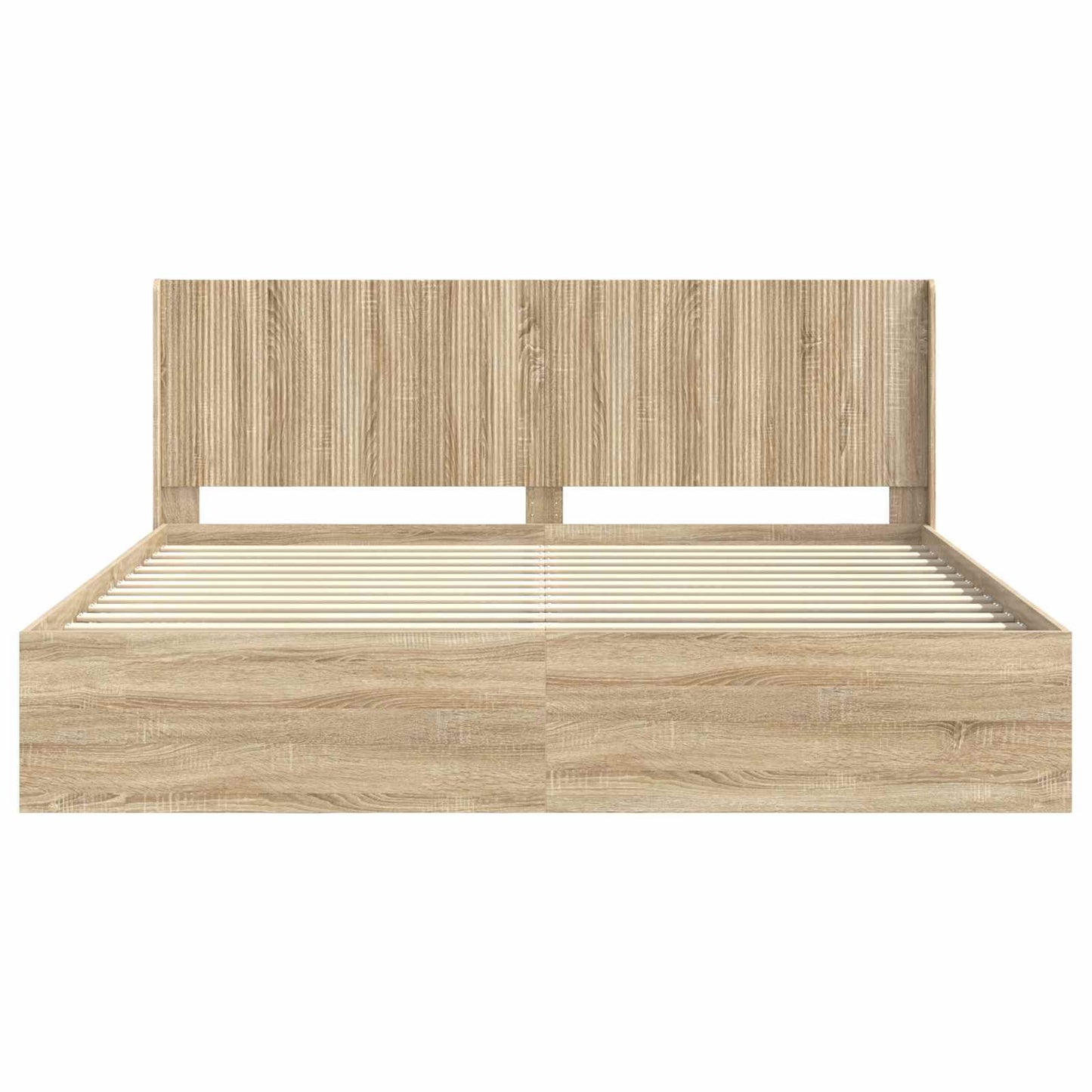 Bedframe met opbergruimte en hoofdbord Sonoma Eiken