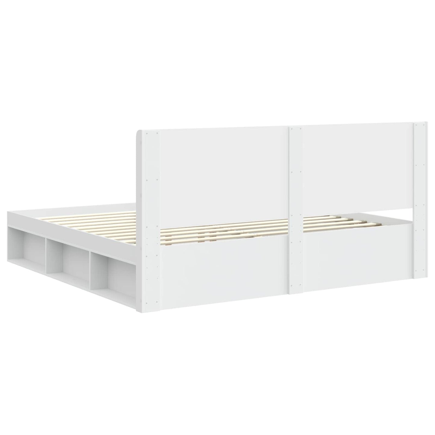Bedframe met opbergruimte en hoofdbord 3 pcs Bewerkt hout