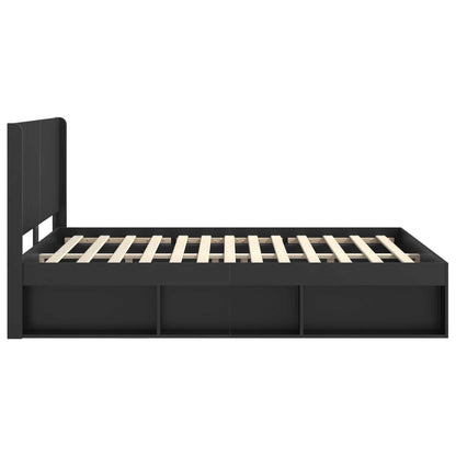 Bedframe met opbergruimte en hoofdbord 3 pcs Bewerkt hout