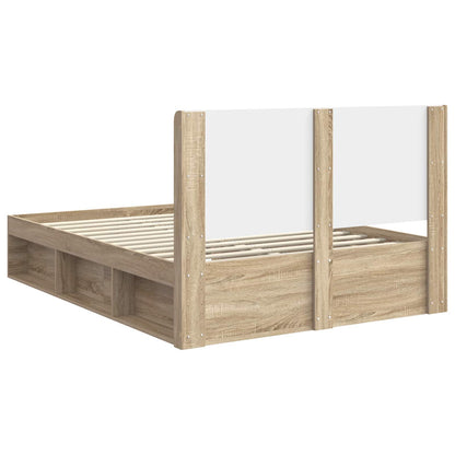 Bedframe met opbergruimte en hoofdbord 3 pcs Bewerkt hout
