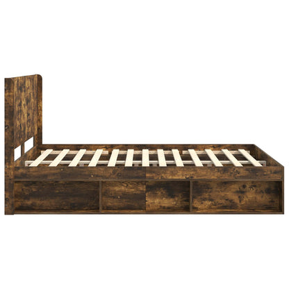 Bedframe met opbergruimte en hoofdbord 3 pcs Bewerkt hout
