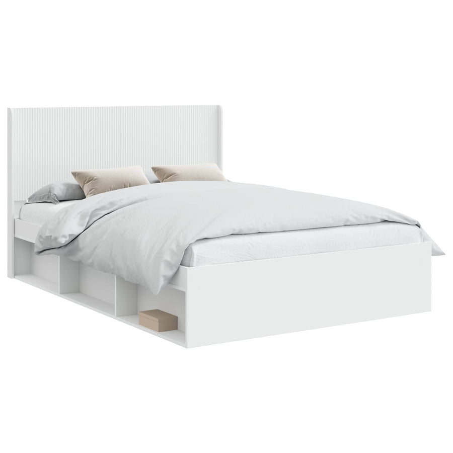 Bedframe met opbergruimte en hoofdbord 3 pcs Bewerkt hout