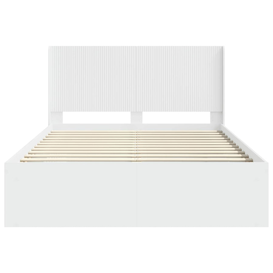 Bedframe met opbergruimte en hoofdbord 3 pcs Bewerkt hout