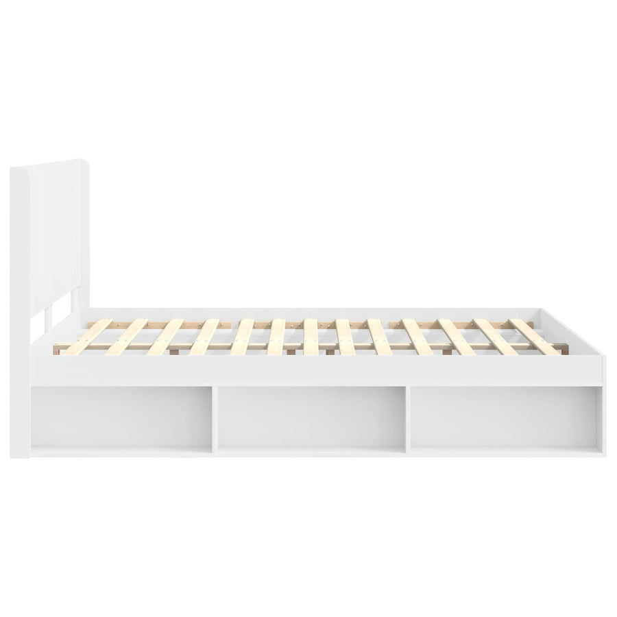 Bedframe met opbergruimte en hoofdbord 3 pcs Bewerkt hout